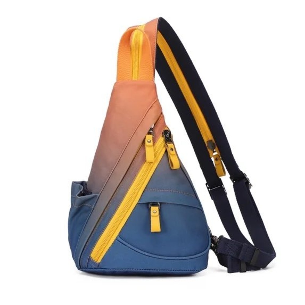 KL928 Sling Bag SA268 Style 1000 Ombre Canvas Crossbody Backpack Orange Blue